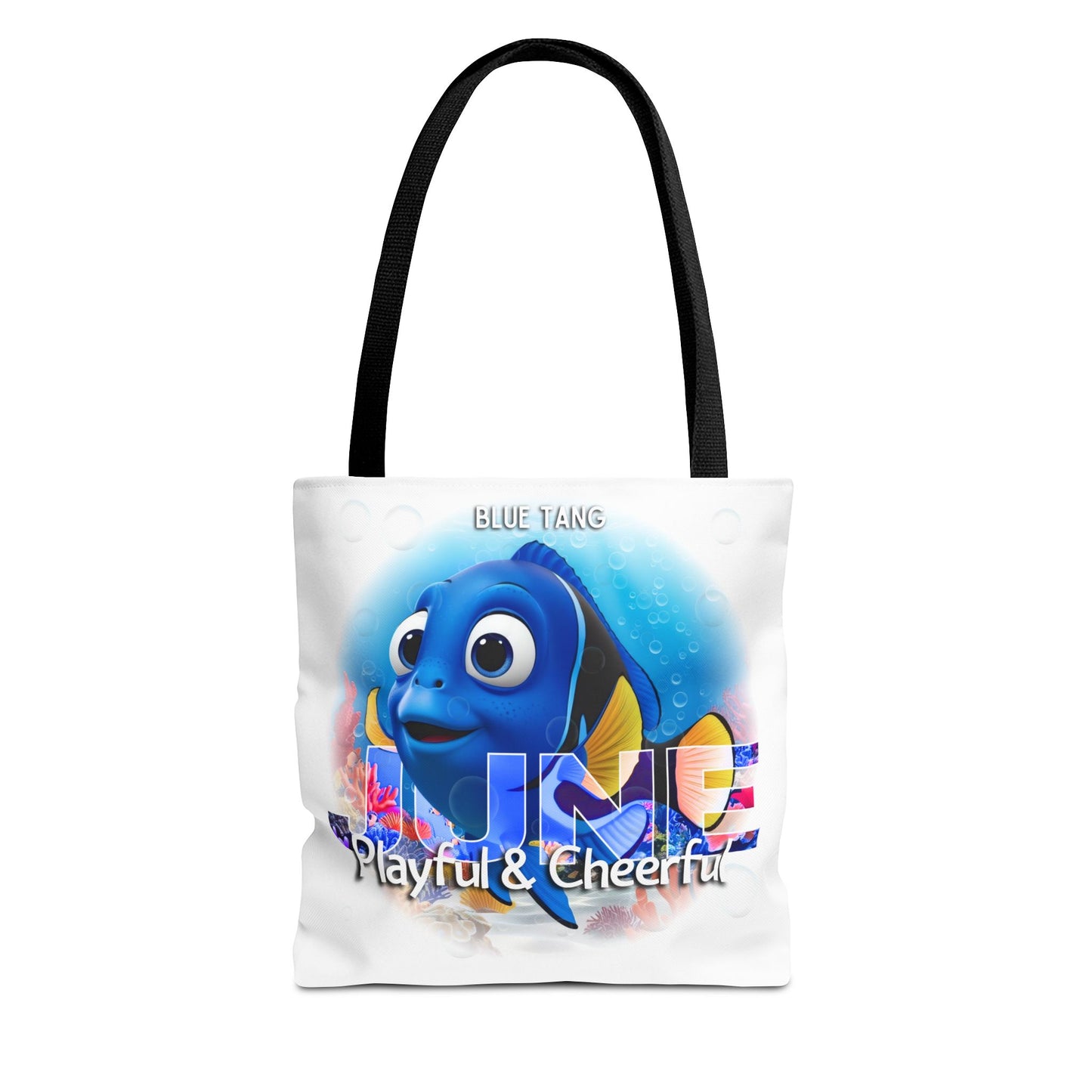 Kids Colorful June Blue Tang Birth Month Tote Bag