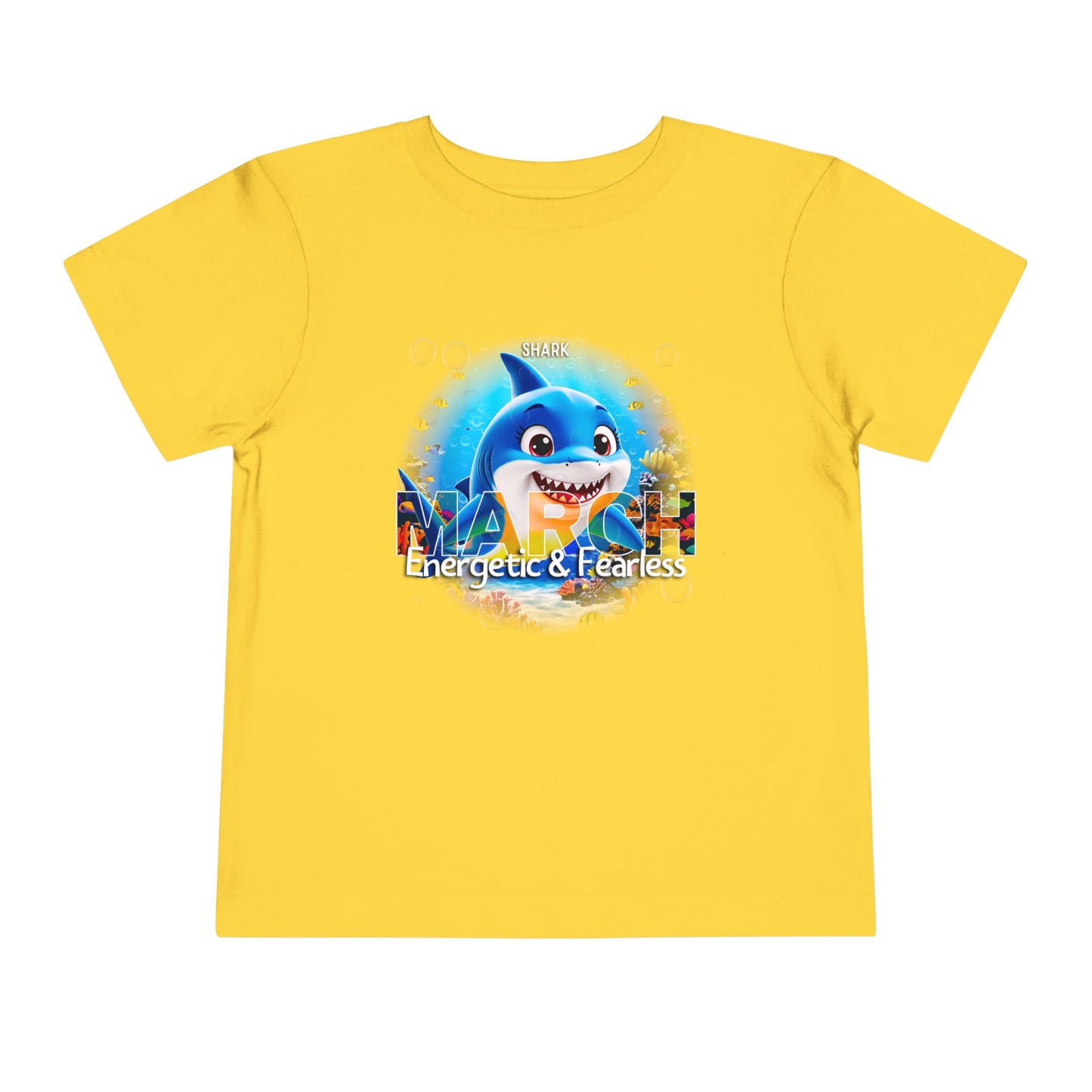 March Shark Toddler TShirt Kids Birth Month Ocean Adventure Tee