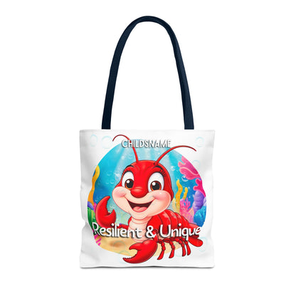 Personalized Kids Lobster Beach Tote Bag – Resilient & Unique – Custom Sea Life Bag with Name