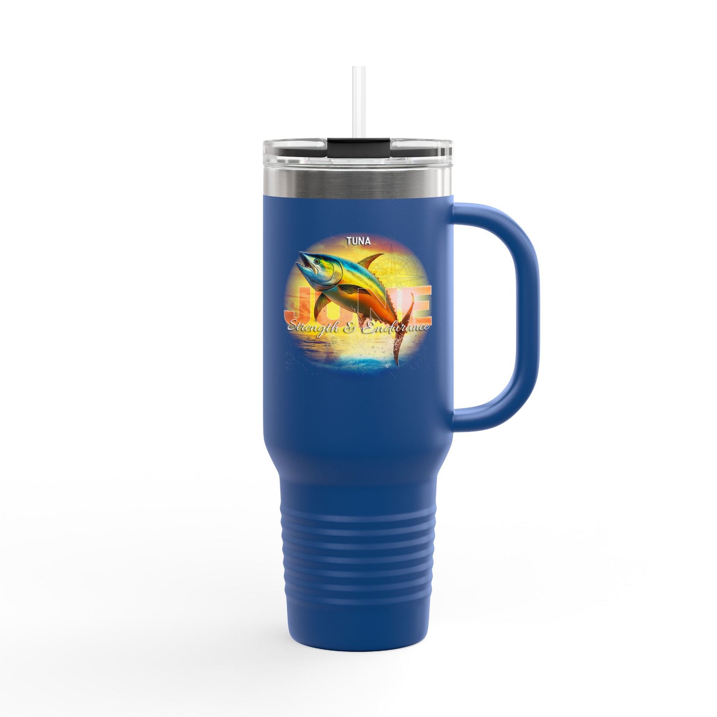 June Tuna Birth Month 40oz Travel Mug with Handle