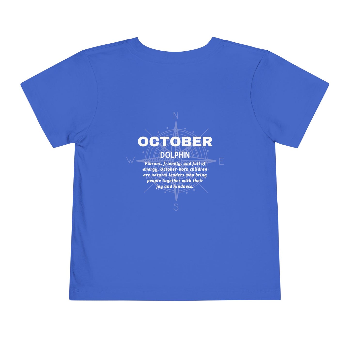 October Dolphin Toddler Tee Kids Birth Month Ocean Tshirt