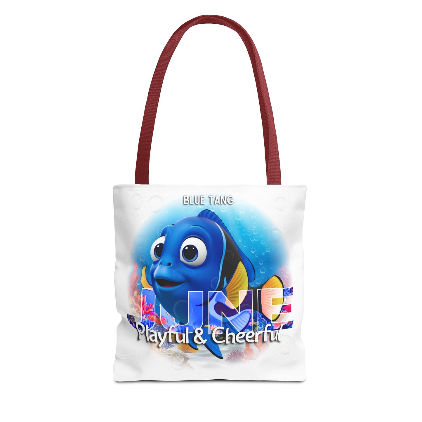 Kids Colorful June Blue Tang Birth Month Tote Bag