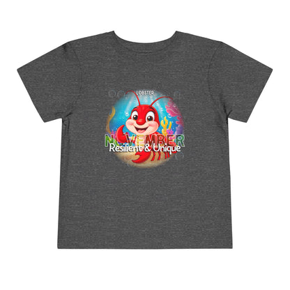 November Lobster Toddler TShirt Kids Birth Month Sea Life Tee