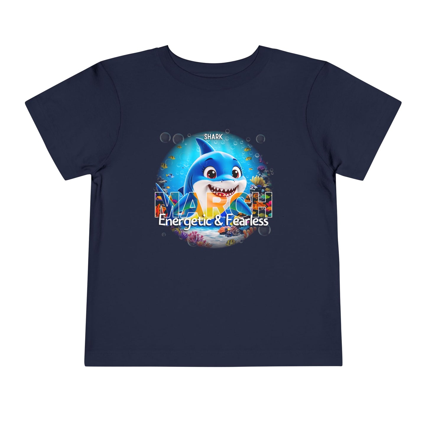 March Shark Toddler TShirt Kids Birth Month Ocean Adventure Tee