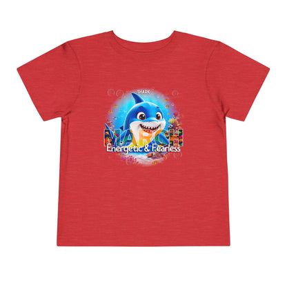 March Shark Toddler TShirt Kids Birth Month Ocean Adventure Tee