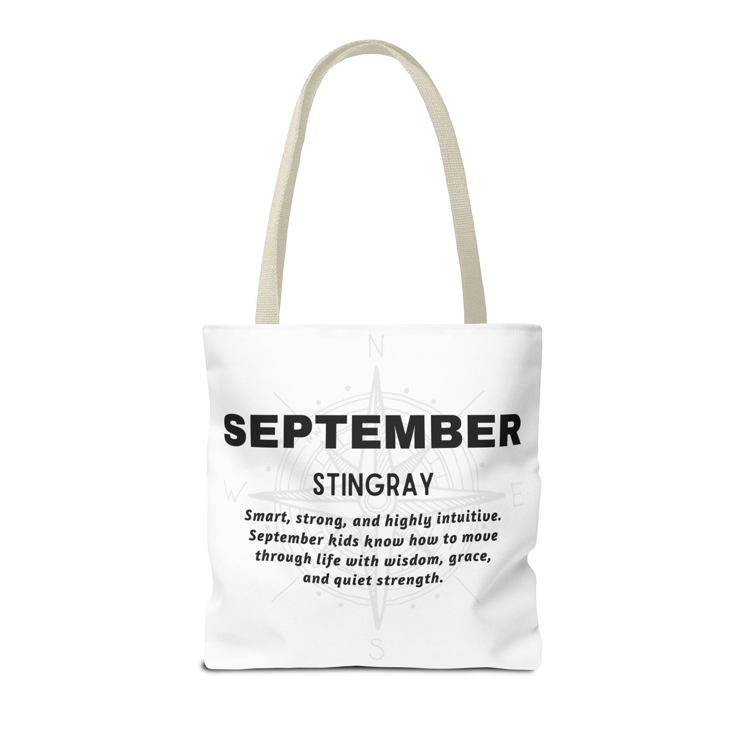 Kids Colorful September Stingray Birth Month Tote Bag