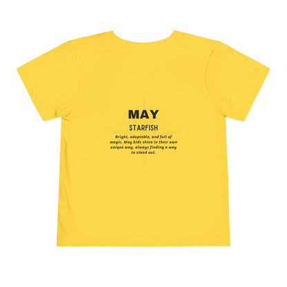 May Starfish Toddler TShirt Kids Birth Month Beach Tee