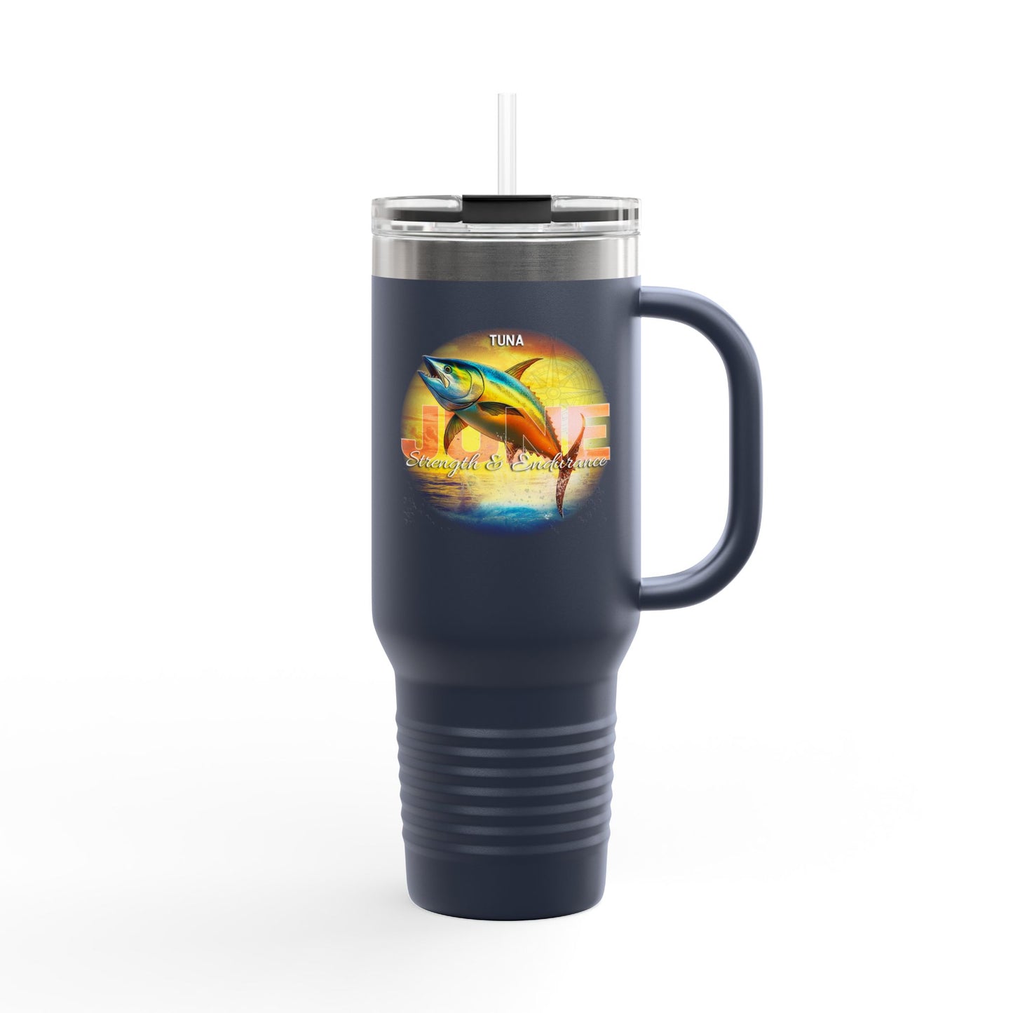 June Tuna Birth Month 40oz Travel Mug with Handle