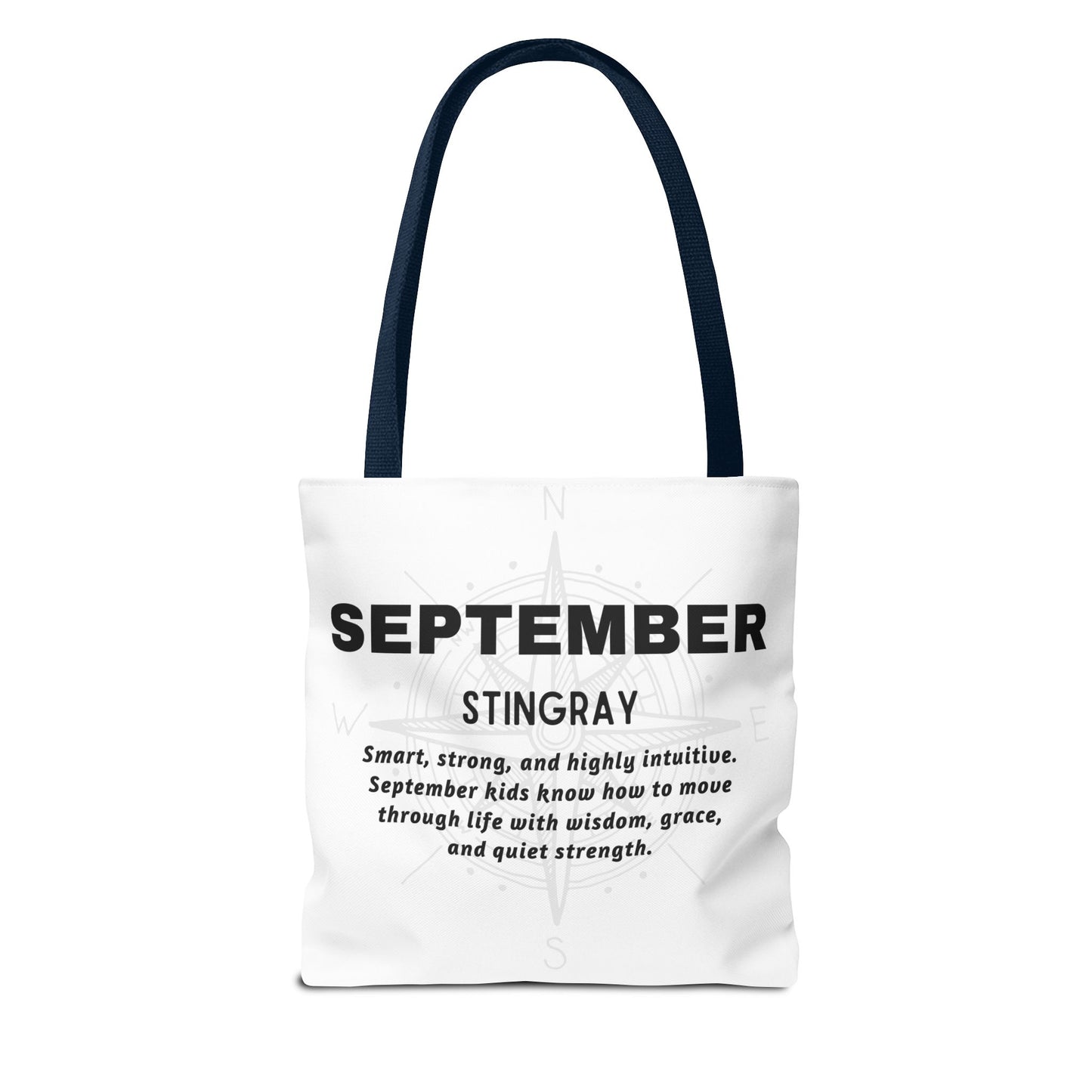 Kids Colorful September Stingray Birth Month Tote Bag