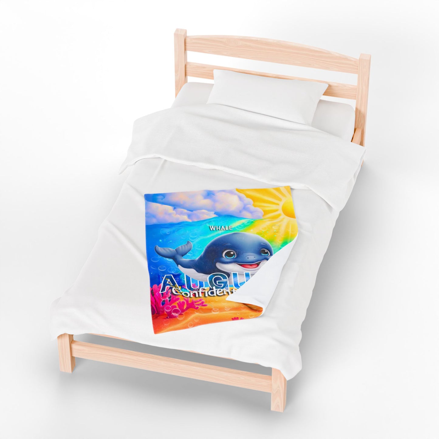August Whale Kids Blanket – Cozy & Colorful Whale Blanket for Children