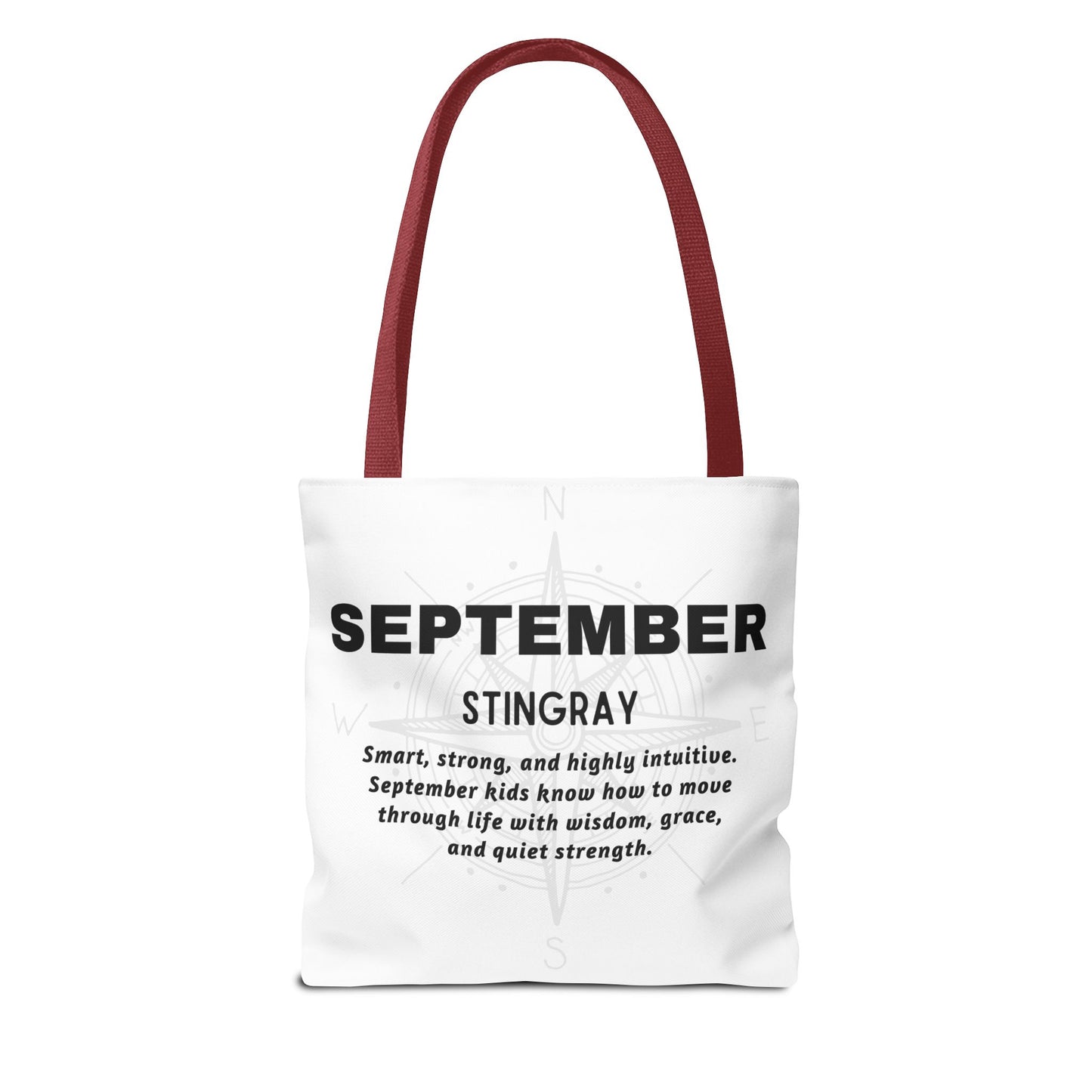 Kids Colorful September Stingray Birth Month Tote Bag