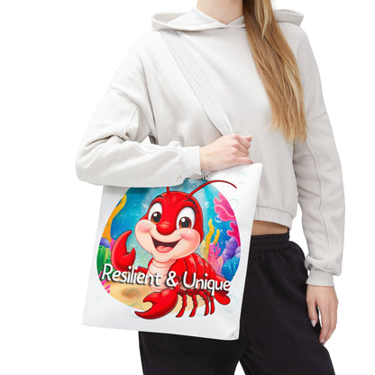 Personalized Kids Lobster Beach Tote Bag – Resilient & Unique – Custom Sea Life Bag with Name