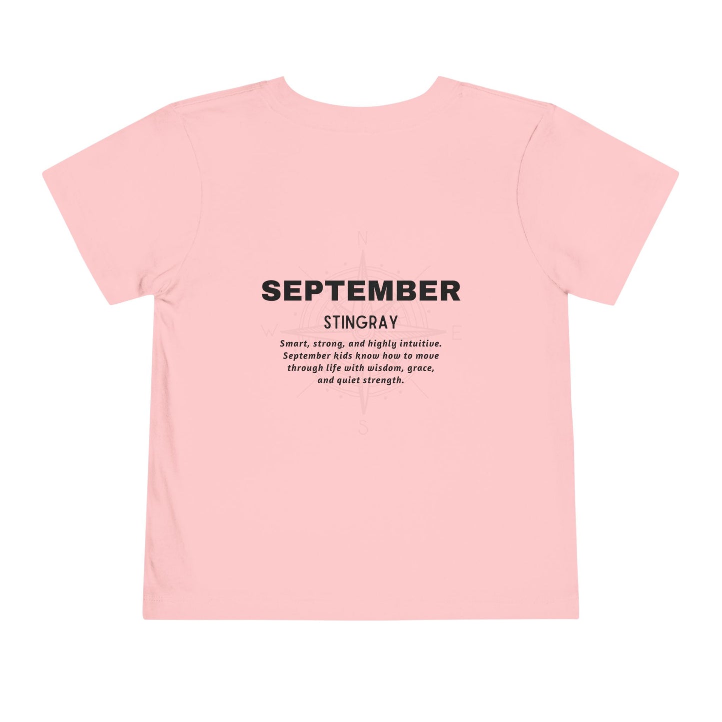 September Stingray Toddler Shirt, Kids Birth Month Sea Life Tshirt