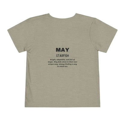 May Starfish Toddler TShirt Kids Birth Month Beach Tee