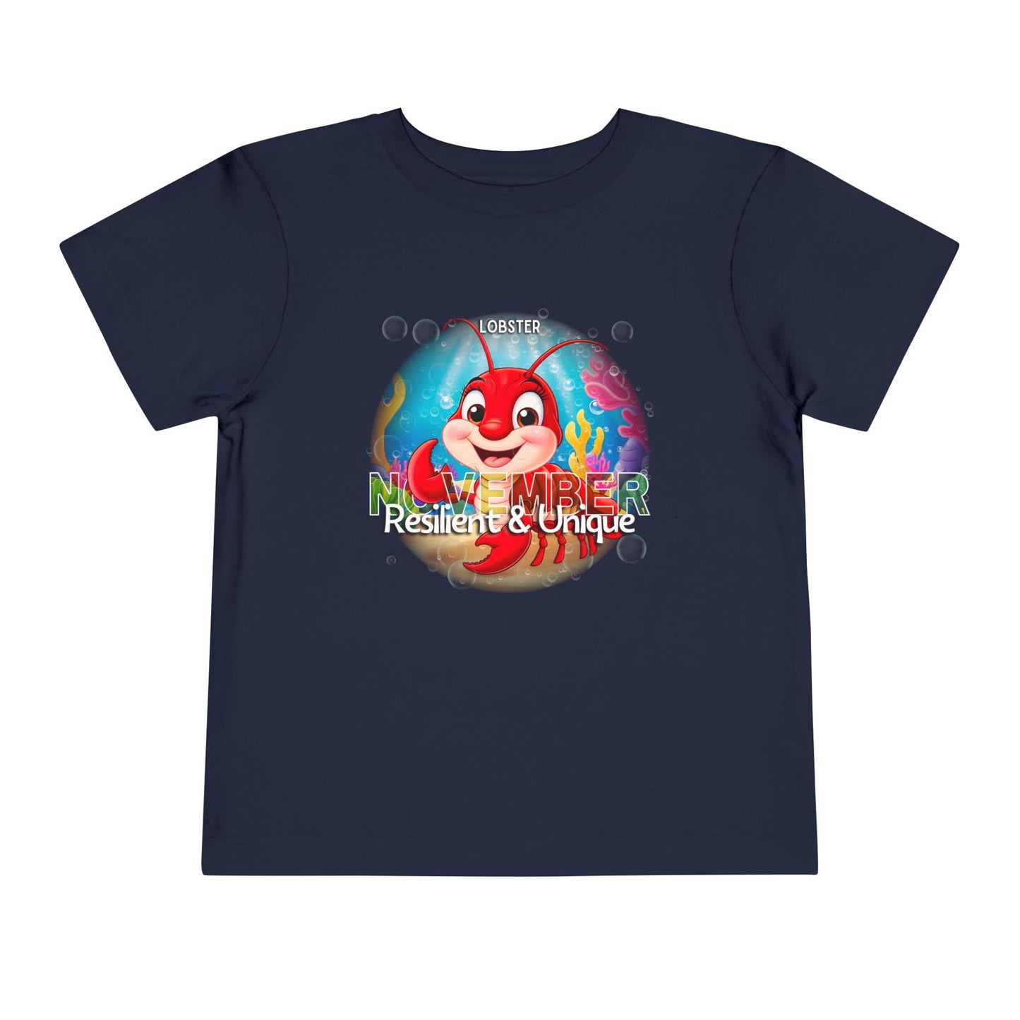 November Lobster Toddler TShirt Kids Birth Month Sea Life Tee