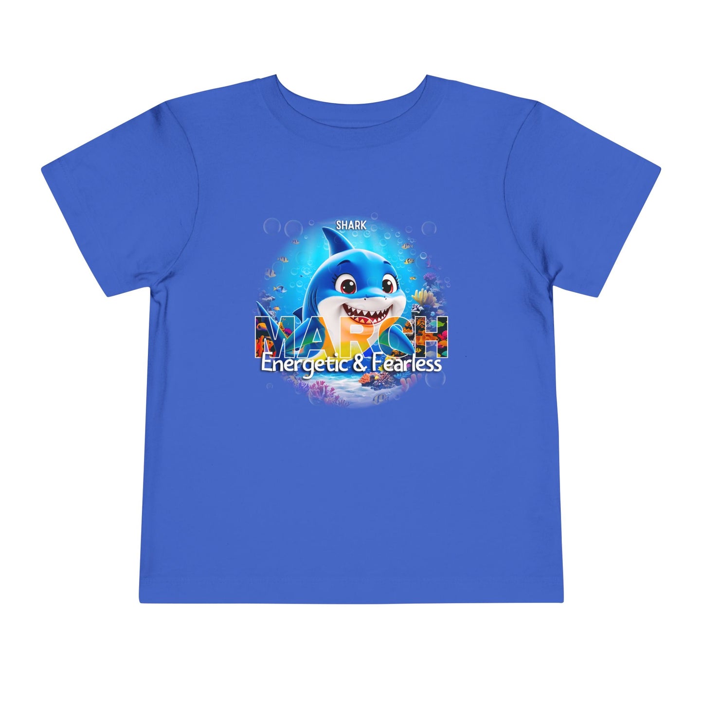 March Shark Toddler TShirt Kids Birth Month Ocean Adventure Tee