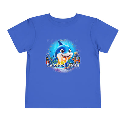 March Shark Toddler TShirt Kids Birth Month Ocean Adventure Tee