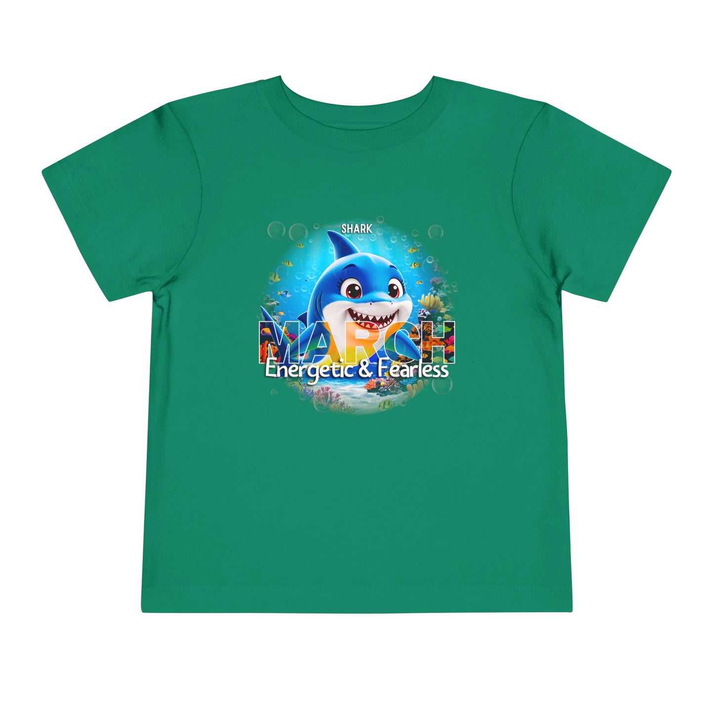 March Shark Toddler TShirt Kids Birth Month Ocean Adventure Tee