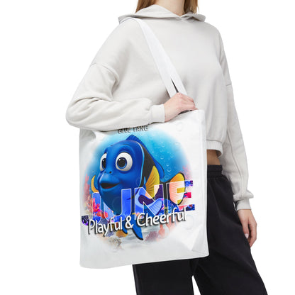 Kids Colorful June Blue Tang Birth Month Tote Bag
