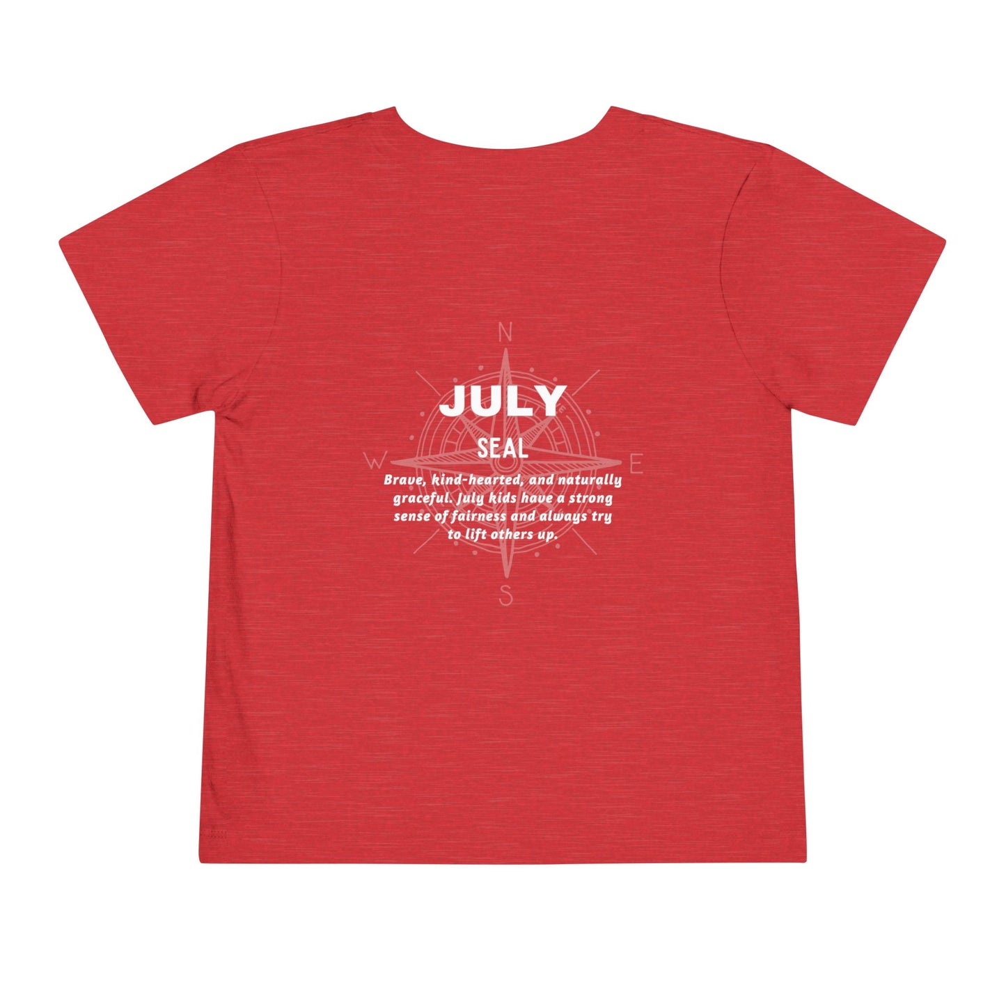 July Seal Toddler TShirt Kids Birth Month Ocean Animal Tee
