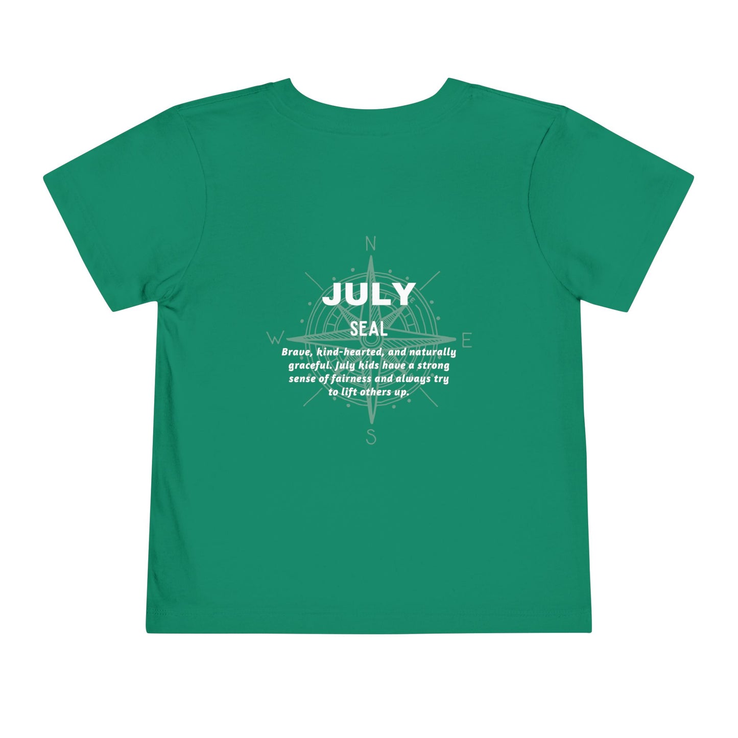 July Seal Toddler TShirt Kids Birth Month Ocean Animal Tee