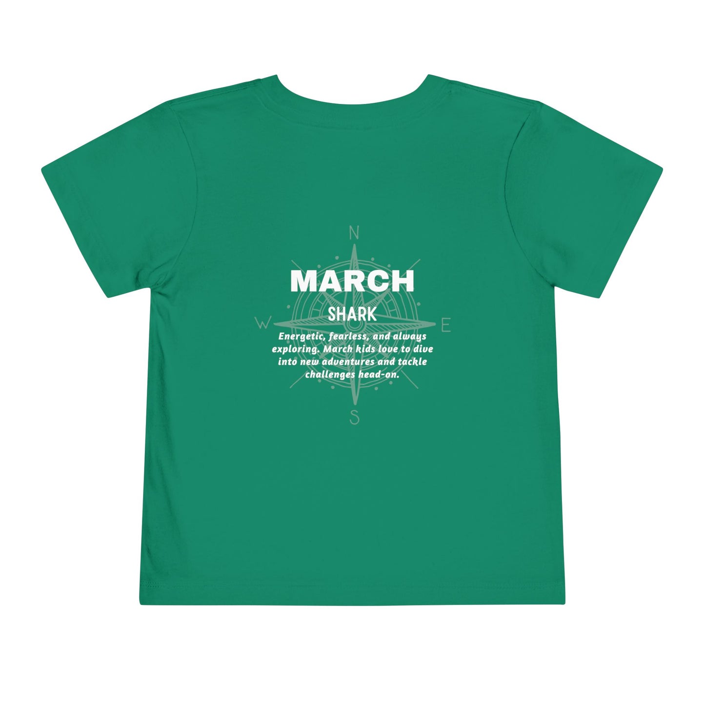 March Shark Toddler TShirt Kids Birth Month Ocean Adventure Tee