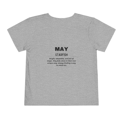 May Starfish Toddler TShirt Kids Birth Month Beach Tee