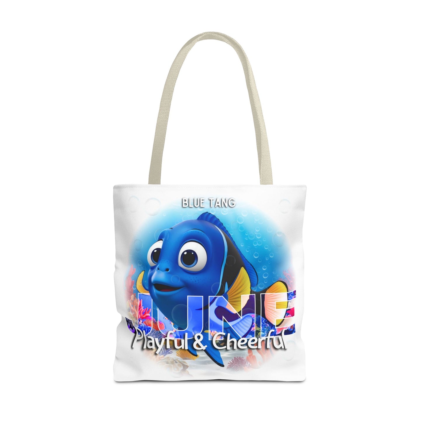 Kids Colorful June Blue Tang Birth Month Tote Bag