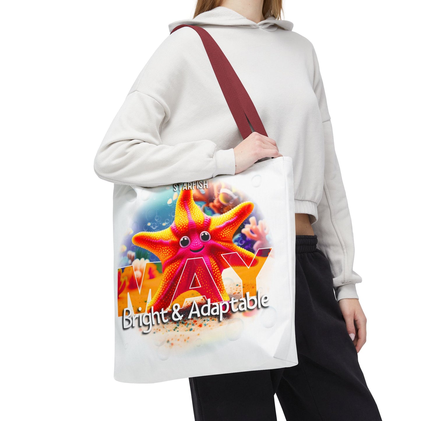 Kids Colorful May Starfish Birth Month Tote Bag