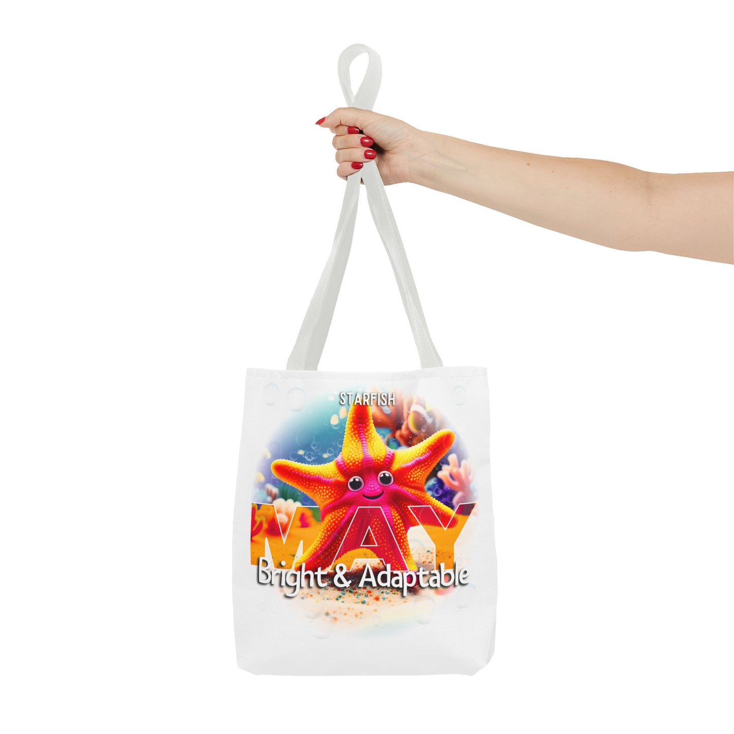 Kids Colorful May Starfish Birth Month Tote Bag