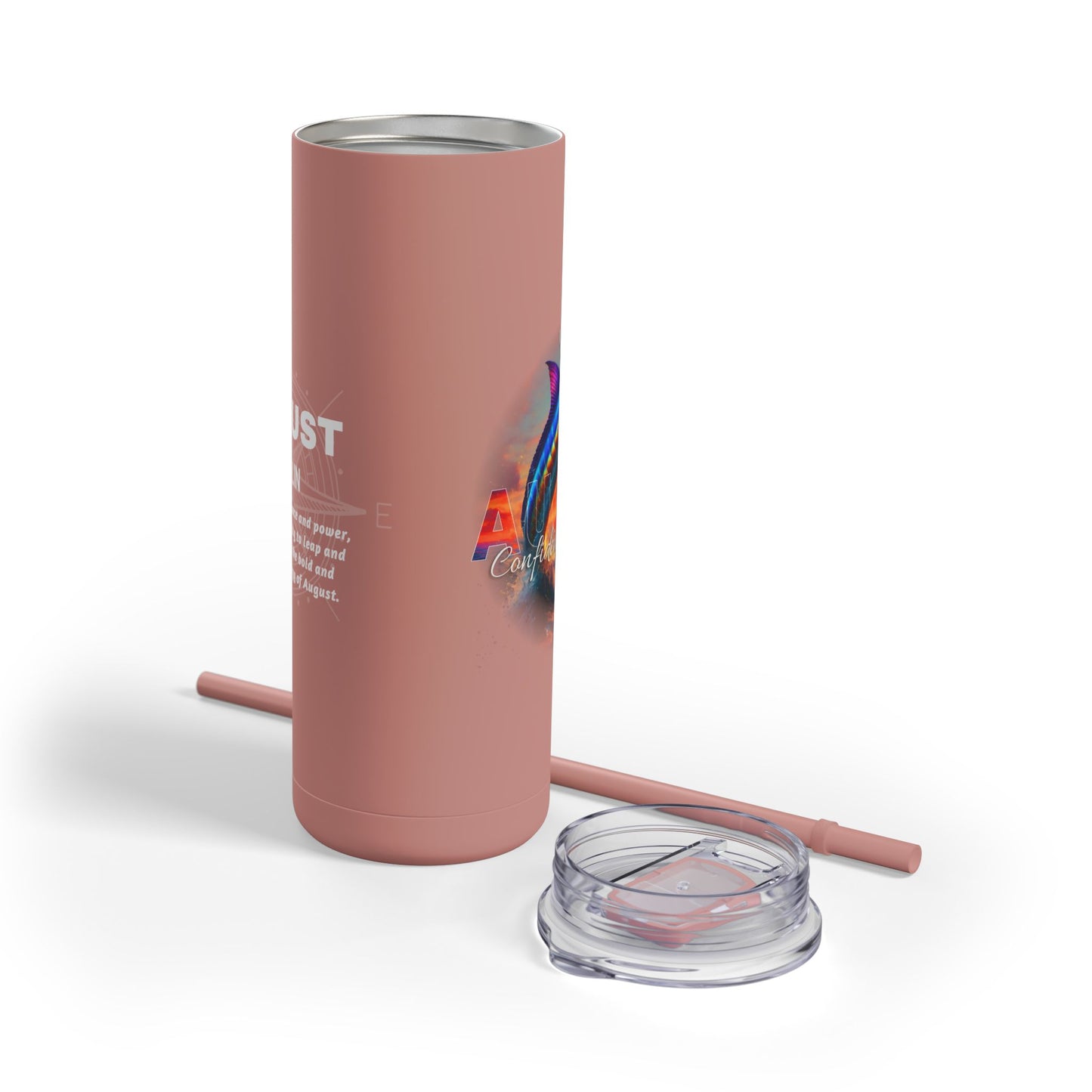 August Birth Month Marlin 20oz Skinny Matte Tumbler – Sleek, Strong & Adventurous Stainless Steel Travel Cup