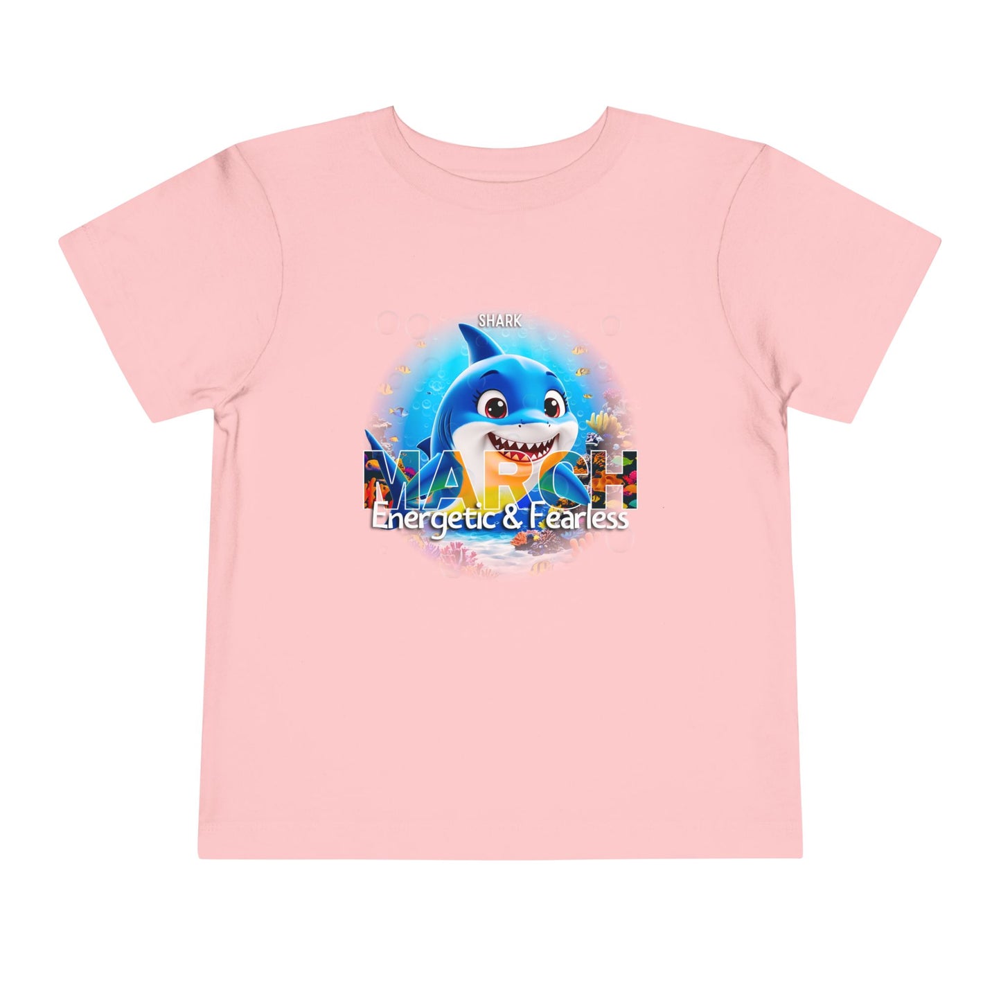 March Shark Toddler TShirt Kids Birth Month Ocean Adventure Tee