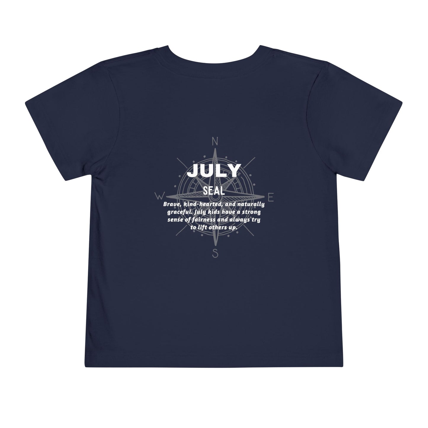 July Seal Toddler TShirt Kids Birth Month Ocean Animal Tee