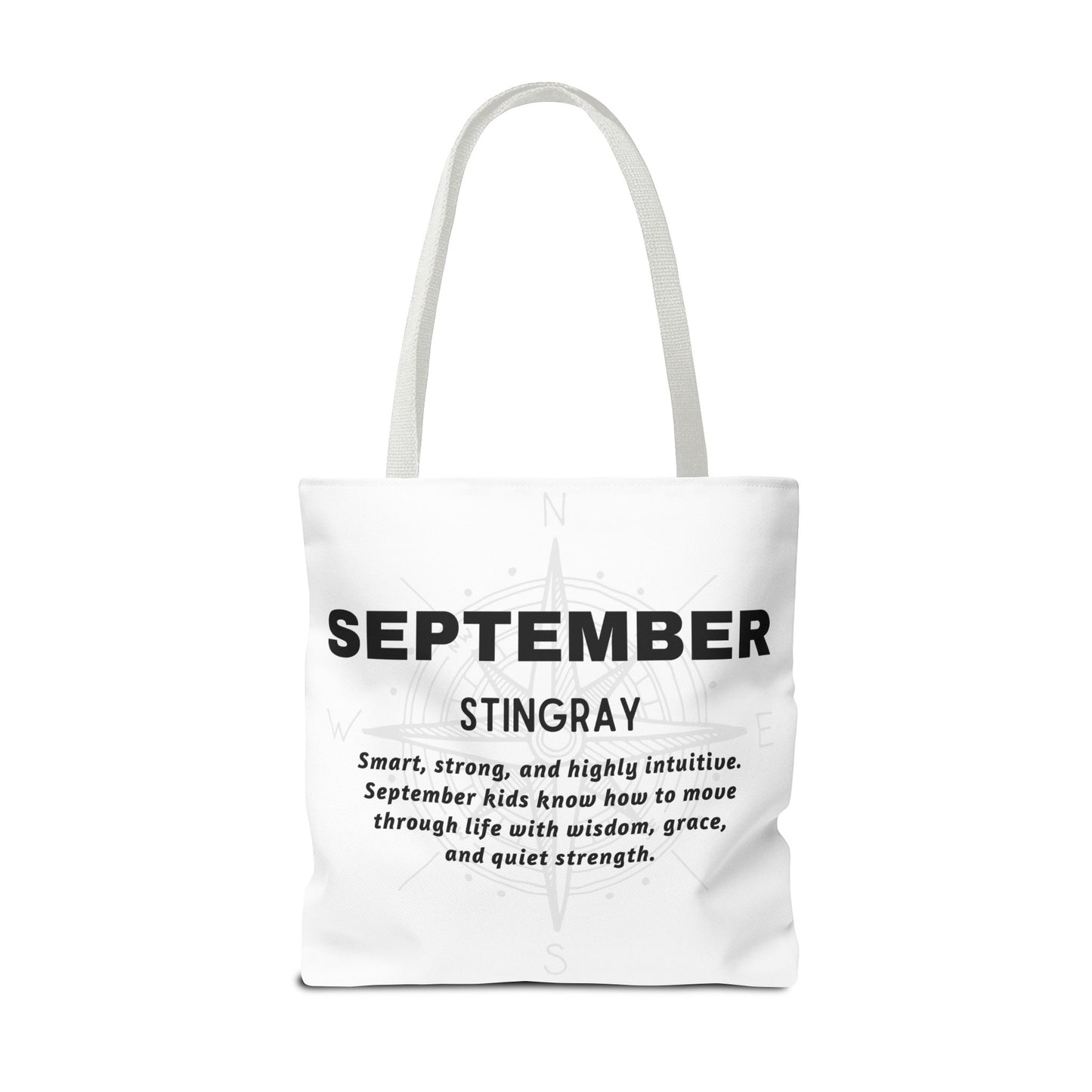 Kids Colorful September Stingray Birth Month Tote Bag