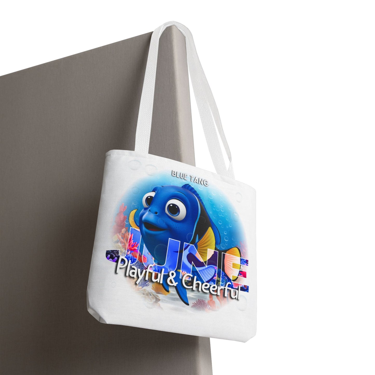 Kids Colorful June Blue Tang Birth Month Tote Bag