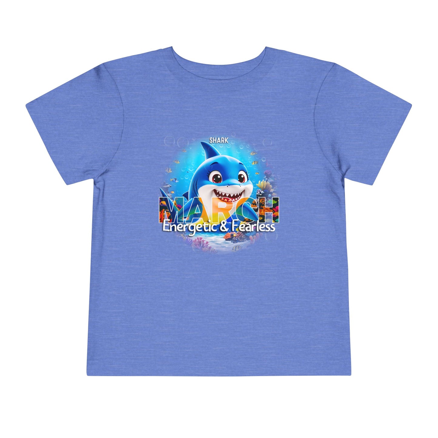 March Shark Toddler TShirt Kids Birth Month Ocean Adventure Tee