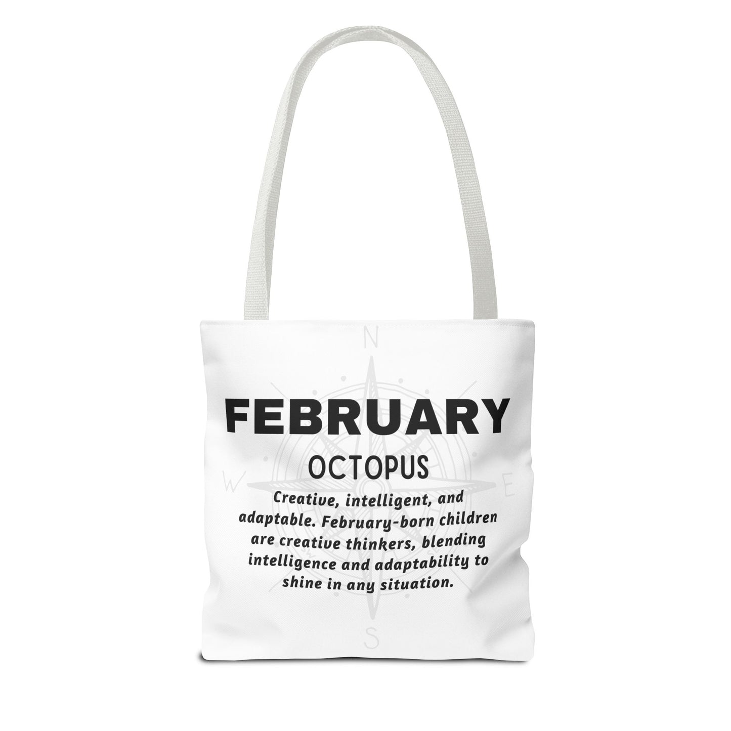 Kids Colorful February Octopus Birth Month Beach Tote Bag