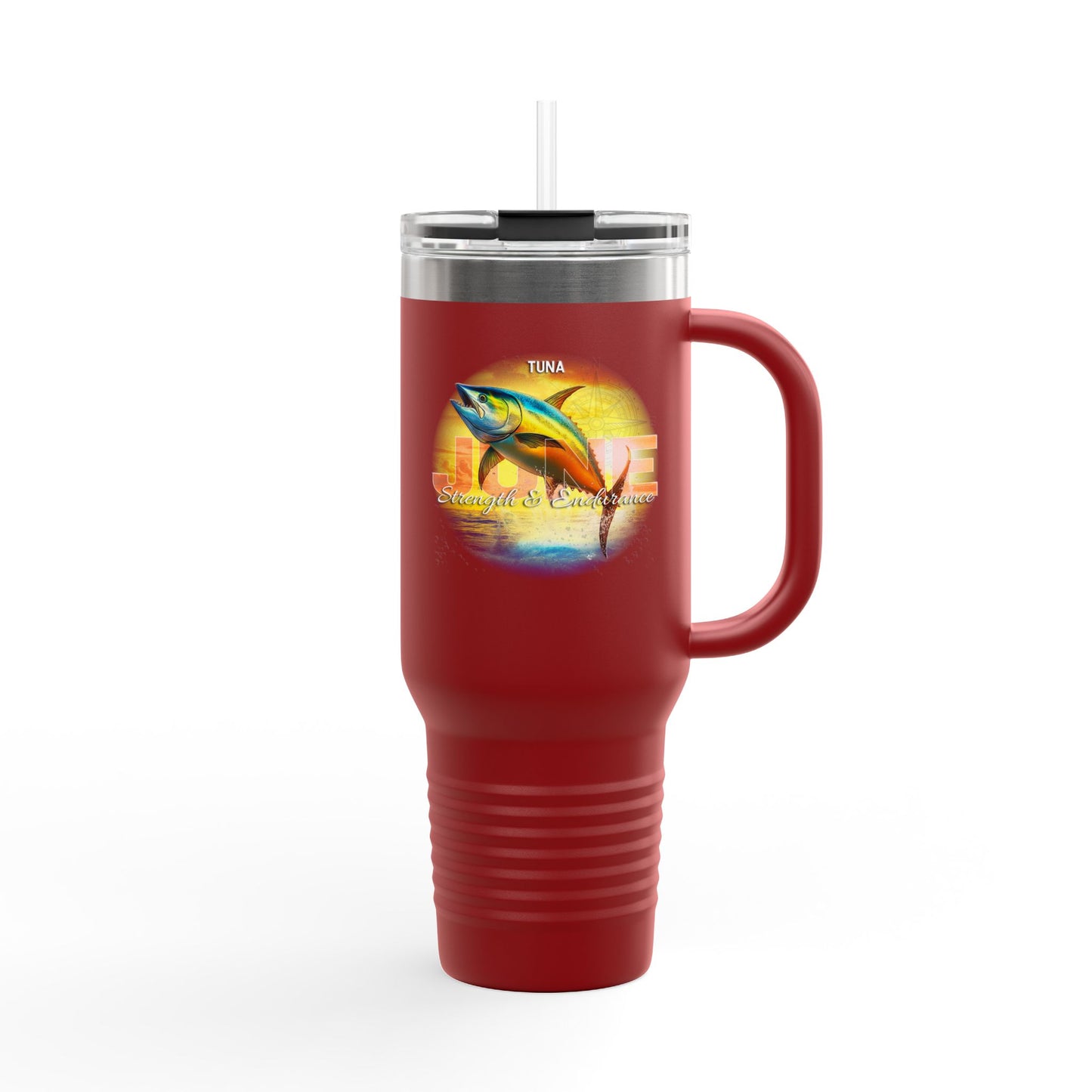 June Tuna Birth Month 40oz Travel Mug with Handle