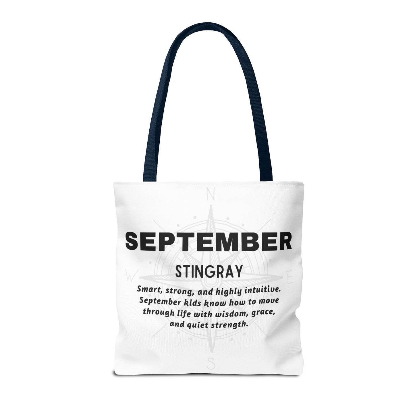 Kids Colorful September Stingray Birth Month Tote Bag