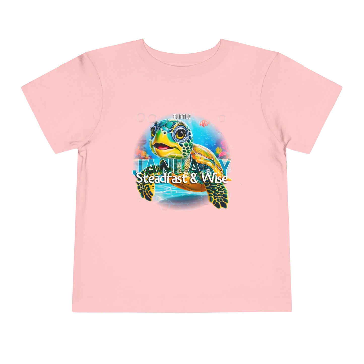 January Turtle Toddler TShirt Kids Birth Month Sea Life Tee