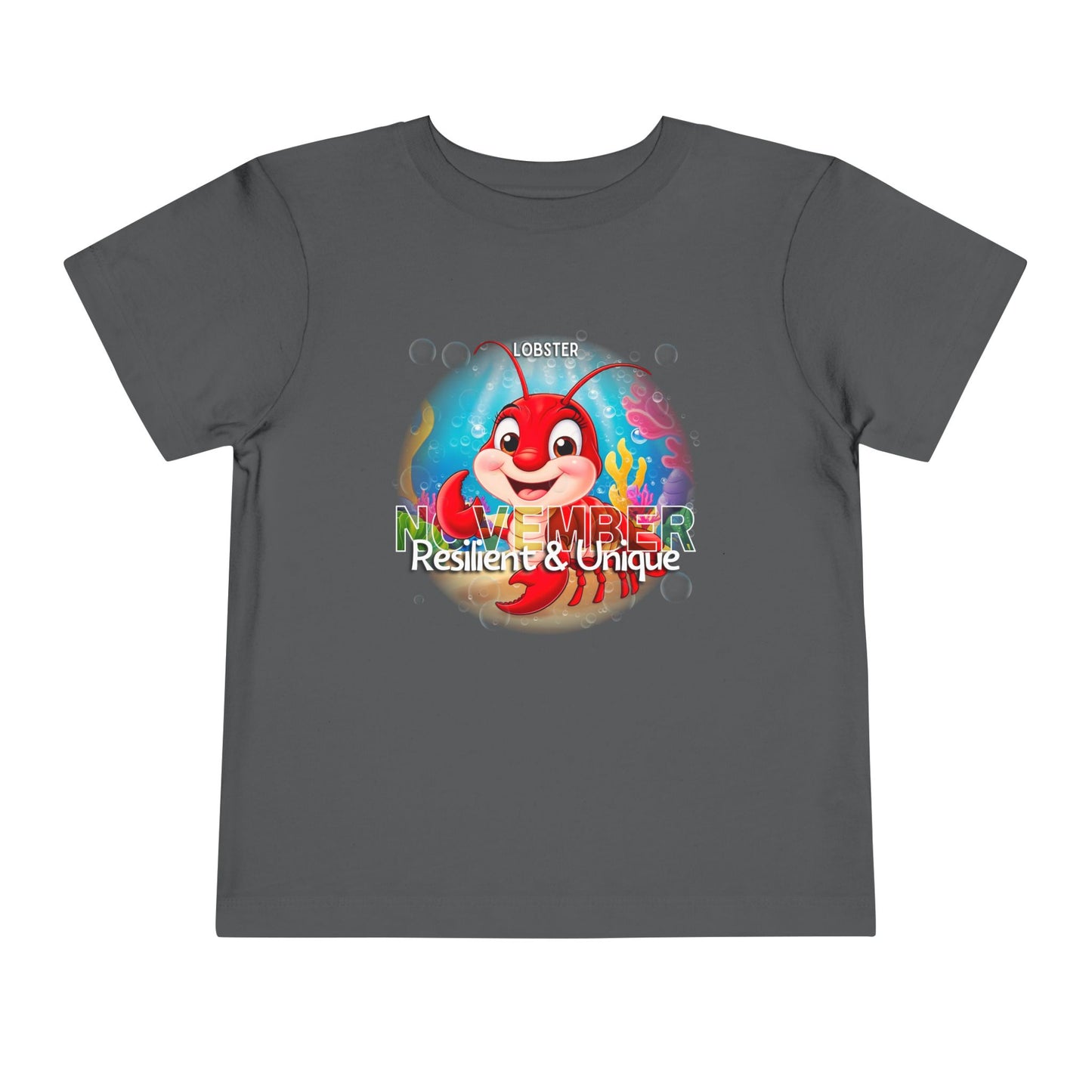 November Lobster Toddler TShirt Kids Birth Month Sea Life Tee