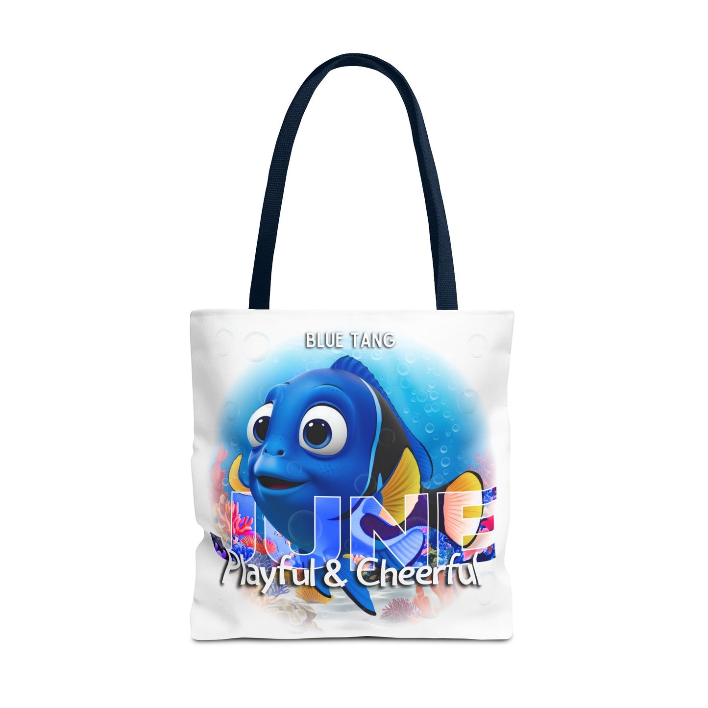 Kids Colorful June Blue Tang Birth Month Tote Bag
