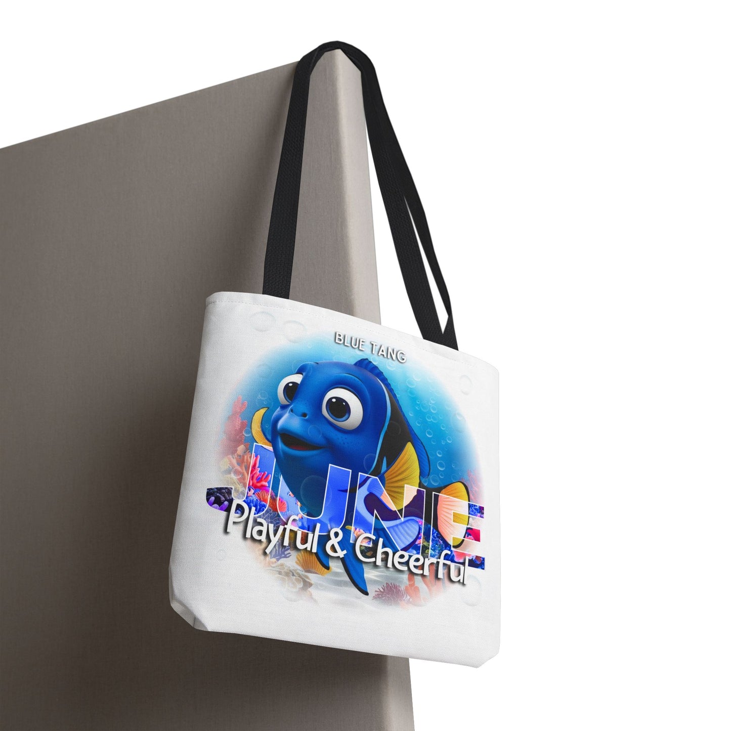 Kids Colorful June Blue Tang Birth Month Tote Bag