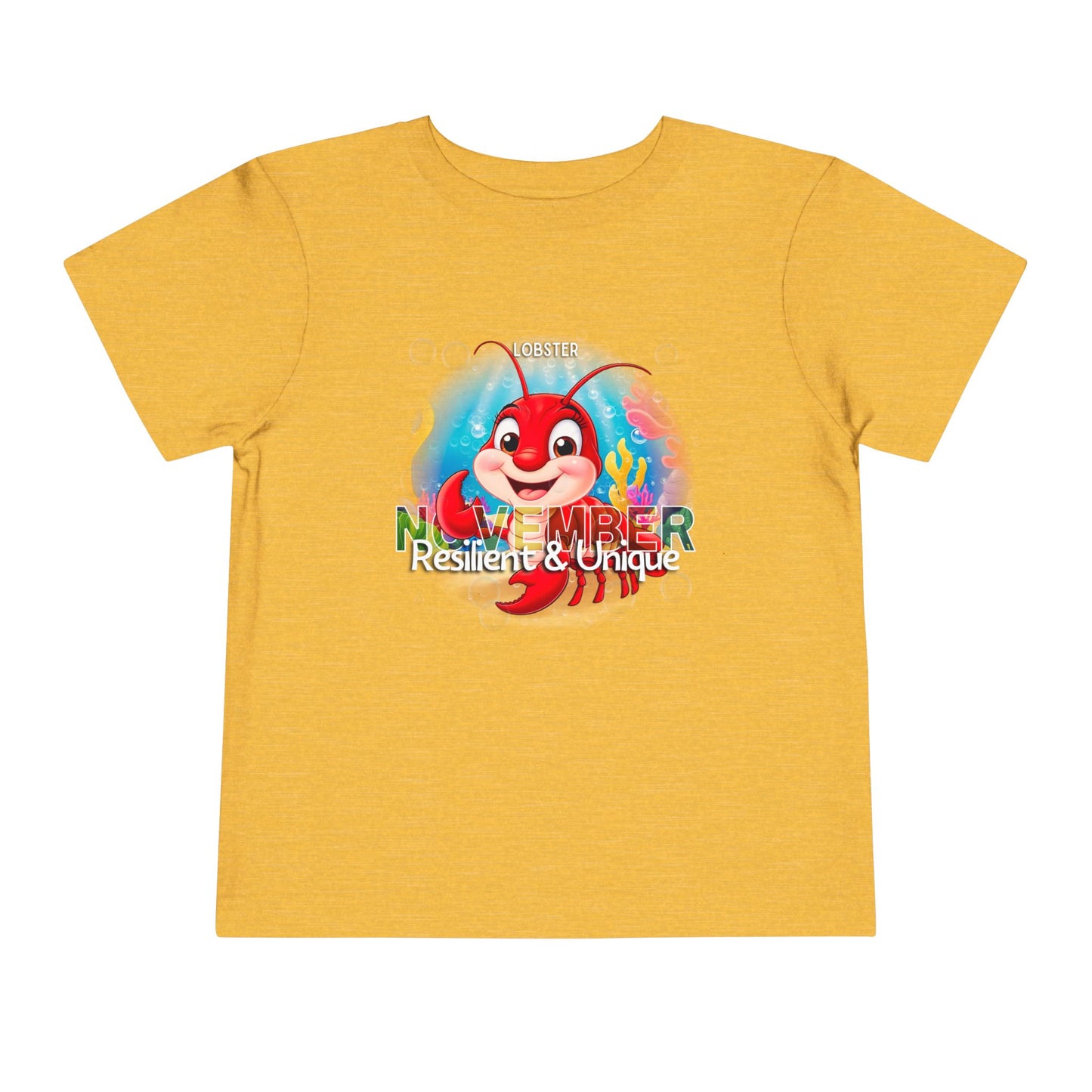 November Lobster Toddler TShirt Kids Birth Month Sea Life Tee