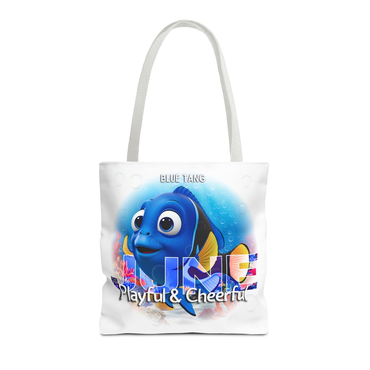 Kids Colorful June Blue Tang Birth Month Tote Bag