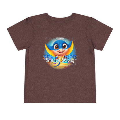 September Stingray Toddler Shirt, Kids Birth Month Sea Life Tshirt