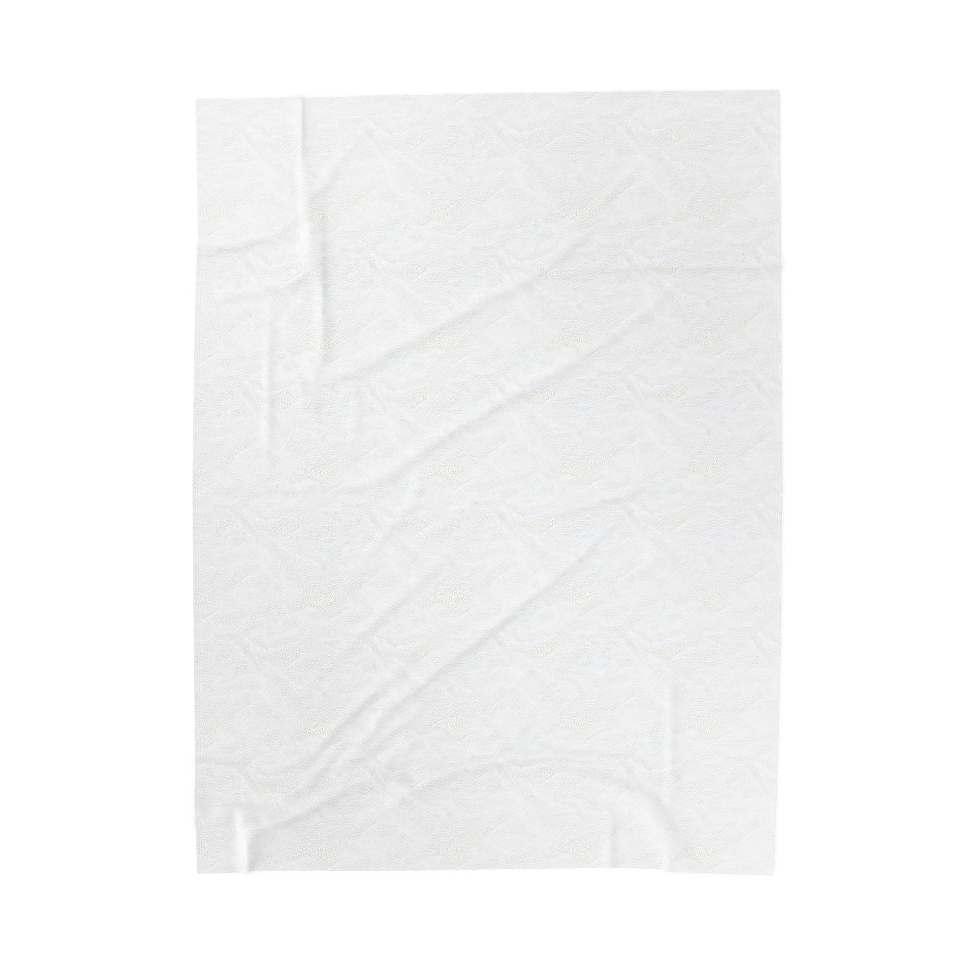 Plain white all over print kids birth month blanket, soft and lightweight fabric