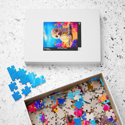 Kids birth month puzzle featuring colorful sea-themed image with ocean and coral pieces