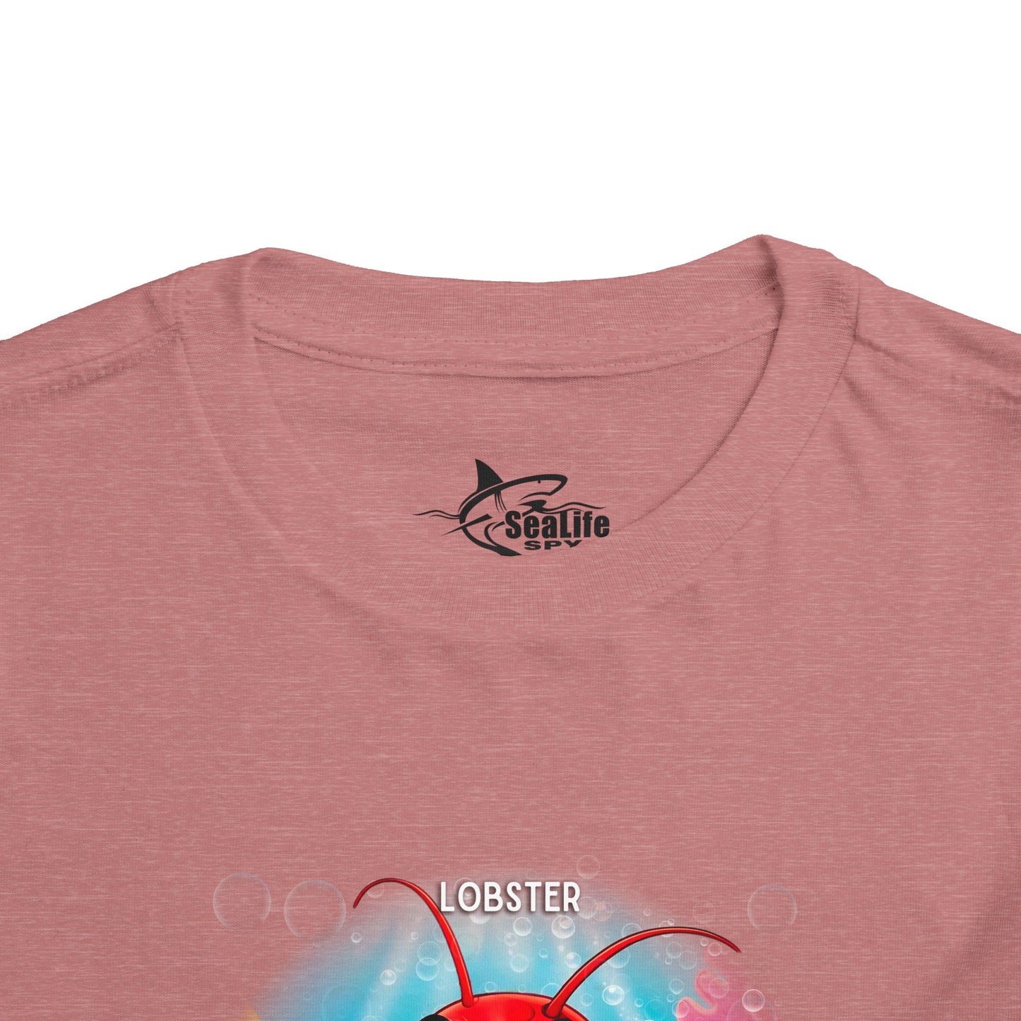 Kids birth month tshirt in pink featuring a lobster graphic for children