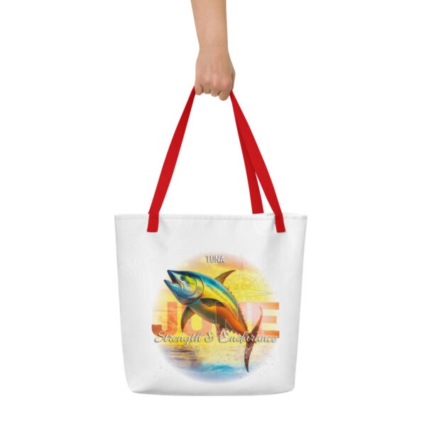 June Tuna Birth Month Tote Bag Large w/Inside Pocket - Image 3